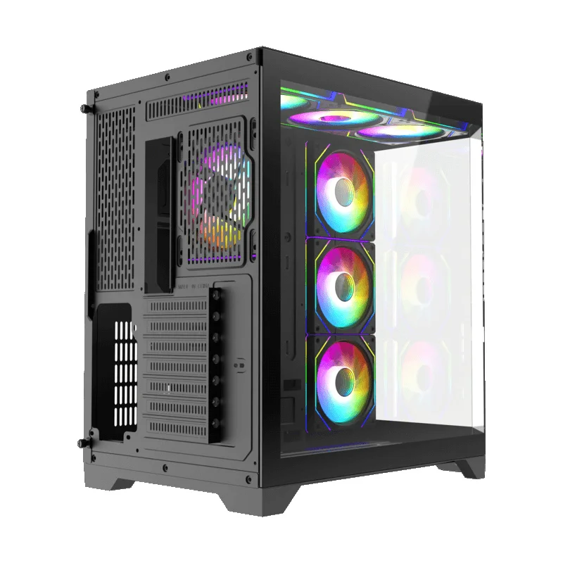 Кейс GameMax Hype-A BK MidTower, window, Black ATX 4x120mm FAN [9101-0000R0165] 6