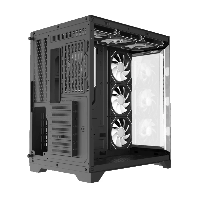Кейс GameMax Hype-A BK MidTower, window, Black ATX 4x120mm FAN [9101-0000R0165] 9