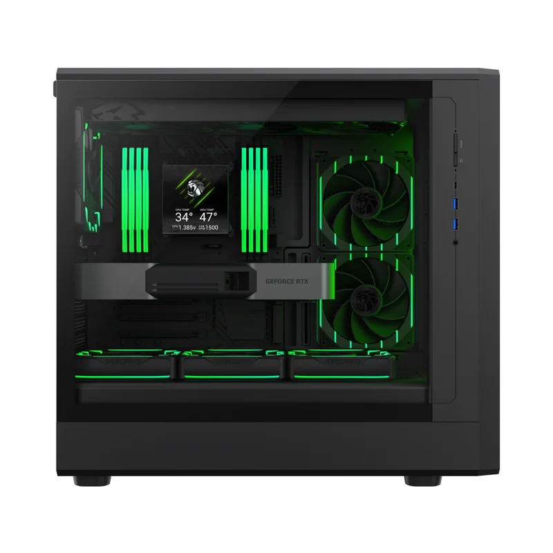 Кейс GameMax CLAW 460 WB MidTower, window, Black ATX 2x140mm FAN [9101-1200R0009] 8