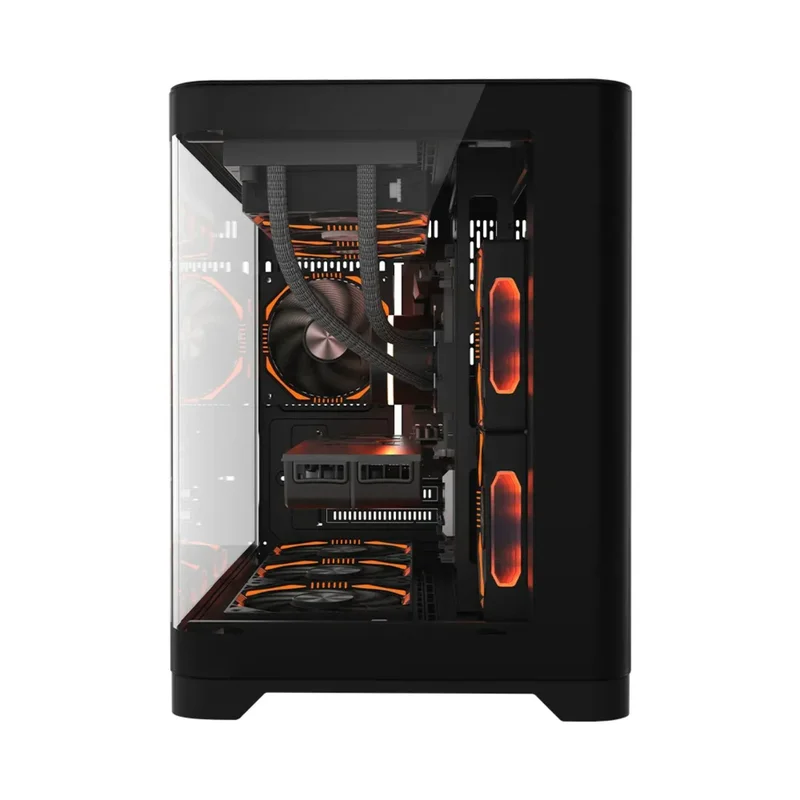 Кейс 1STPLAYER UVIEW UV6 MiniTower, window, Black mATX 3x120mm FAN [UV6-BK-2FC7R-1FC7] 2