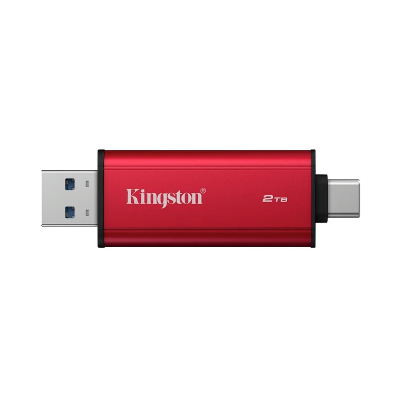 Внешний SSD 2TB USB-C/USB-A Kingston Dual Portable Красный [SPSD/2TB] 2