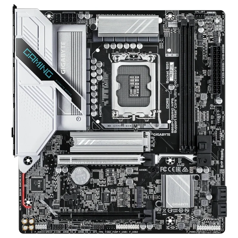 Материнская плата Gigabyte B860M GAMING WIFI6 LGA1851 2DDR5 PCI-E 2x16 (HDMI+DP) mATX 2