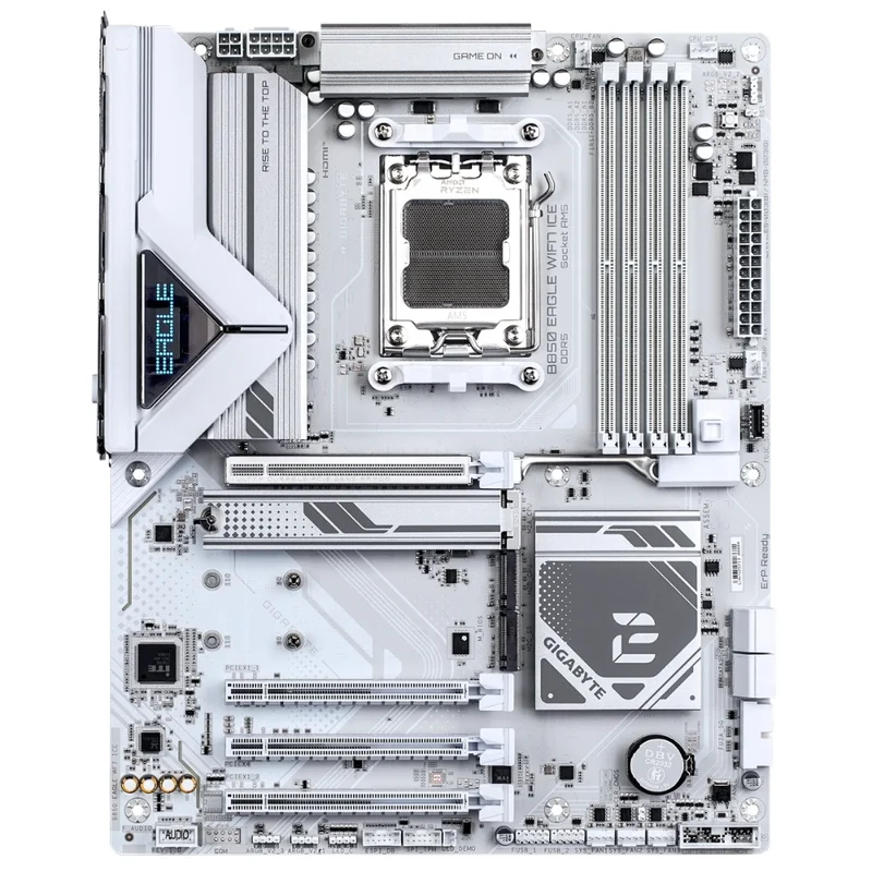 Материнская плата Gigabyte B850 EAGLE WIFI7 ICE AM5 4DDR5 PCI-E 3x16 (HDMI+DP) ATX 2