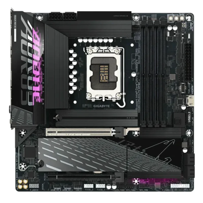 Материнская плата Gigabyte B860M AORUS ELITE WIFI6E LGA1851 4DDR5 PCI-E 2x16 (HDMI+DP+USB4 Type-C) m 2