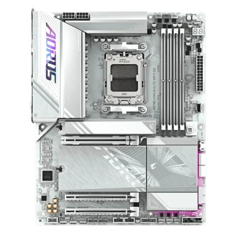 Материнская плата Gigabyte X870E AORUS ELITE WIFI7 ICE AM5 4DDR5 PCI-E 3x16 (HDMI+2USB4 Type-C) ATX 2