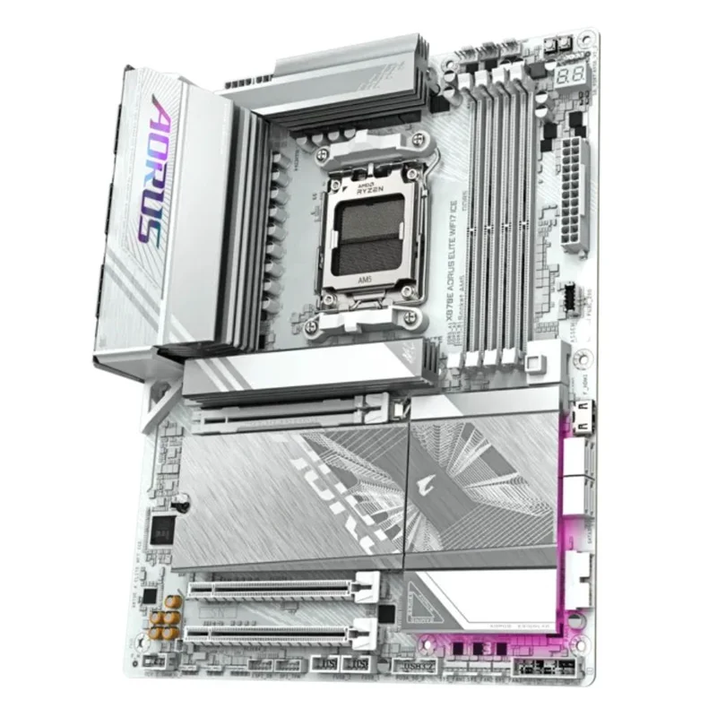 Материнская плата Gigabyte X870E AORUS ELITE WIFI7 ICE AM5 4DDR5 PCI-E 3x16 (HDMI+2USB4 Type-C) ATX 4