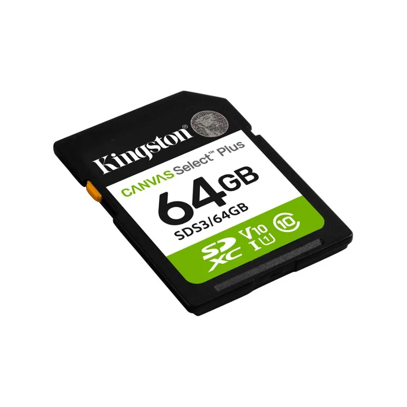 Карта памяти, Kingston, SDS3/64GB, SDXC 64GB, Canvas Select Plus, C10, U1, V10 2