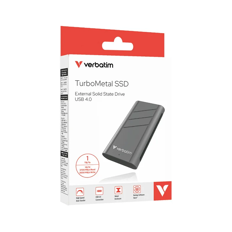 Внешний SSD 1TB Verbatim TurboMetal [32021] 2