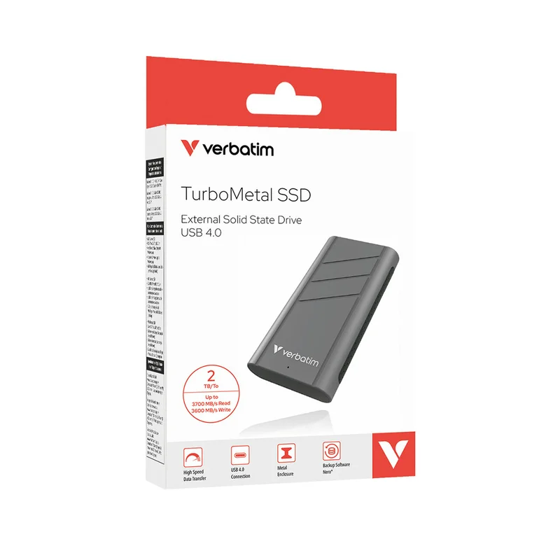 Внешний SSD 2TB Verbatim TurboMetal [32022] 2