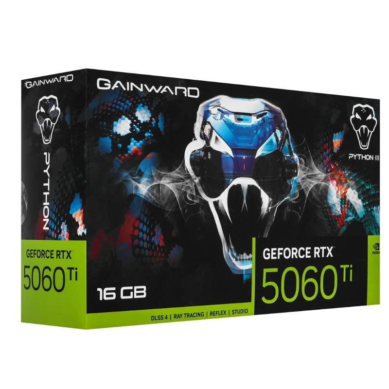 Видеокарта Gainward RTX 5060 Ti PYTHON III 16GB 128bit/G7 (HDMI+3DP)[NE7506T019T1-GB2061T] 8