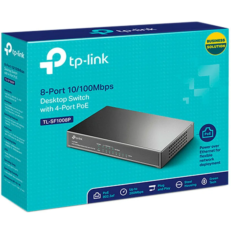 Настольный коммутатор TP-Link TL-SF1008P, 8 портов 10/100 Mbps (TL-SF1008P) 5