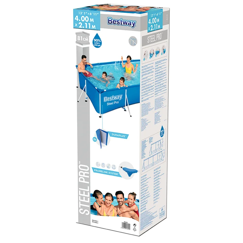 Каркасный бассейн BESTWAY, 400 х 211 х 81 см, 5700 л, (56405) 2
