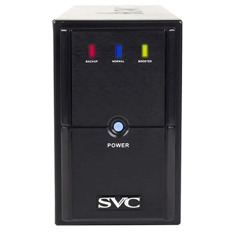 ИБП SVC, 650VA/390W, AVR:165-275В, 2Schuko, Black (V-650-L) 2
