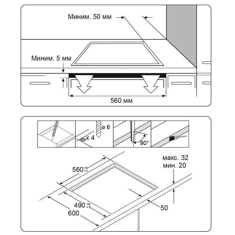 Встраиваемая индукционная варочная панель Samsung NZ-63F3NM1AB/WT 5