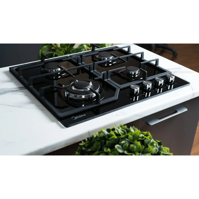 Встраиваемая газовая варочная панель Midea MG-684TGB 4