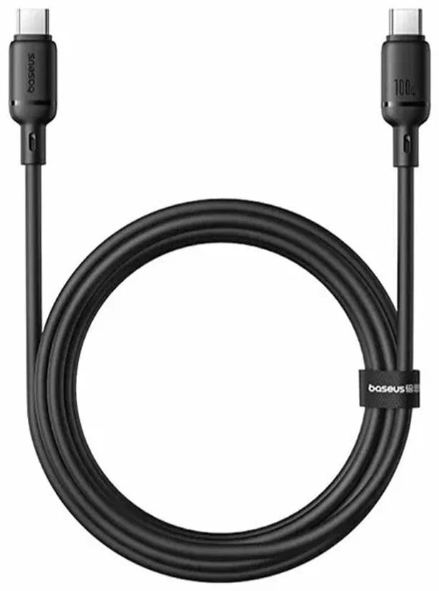 Интерфейсный кабель Baseus Silky Type-C to Type-C 100W 1m Black (P10377704113-00) (P10377704113-00) 4