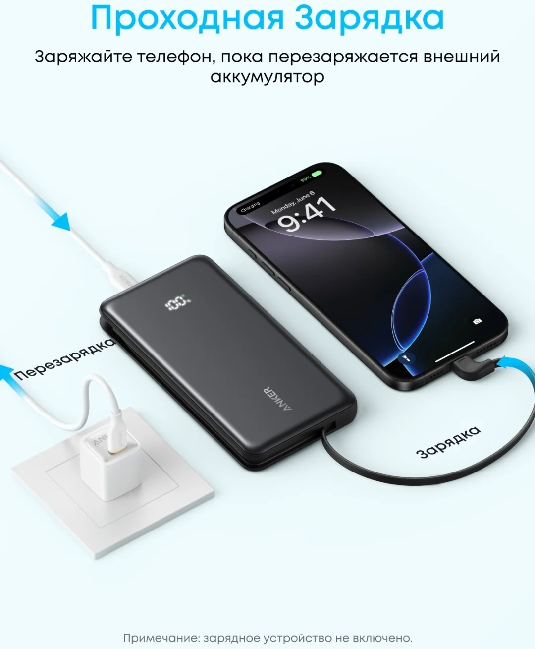 Портативный внешний аккумулятор Anker Zolo 20000mAh (A110EH21) Белый 4