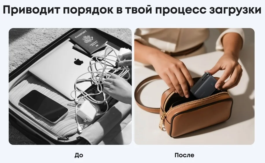 Портативный внешний аккумулятор Anker Nano 10000mAh 45W (A1638H11) Черный 8