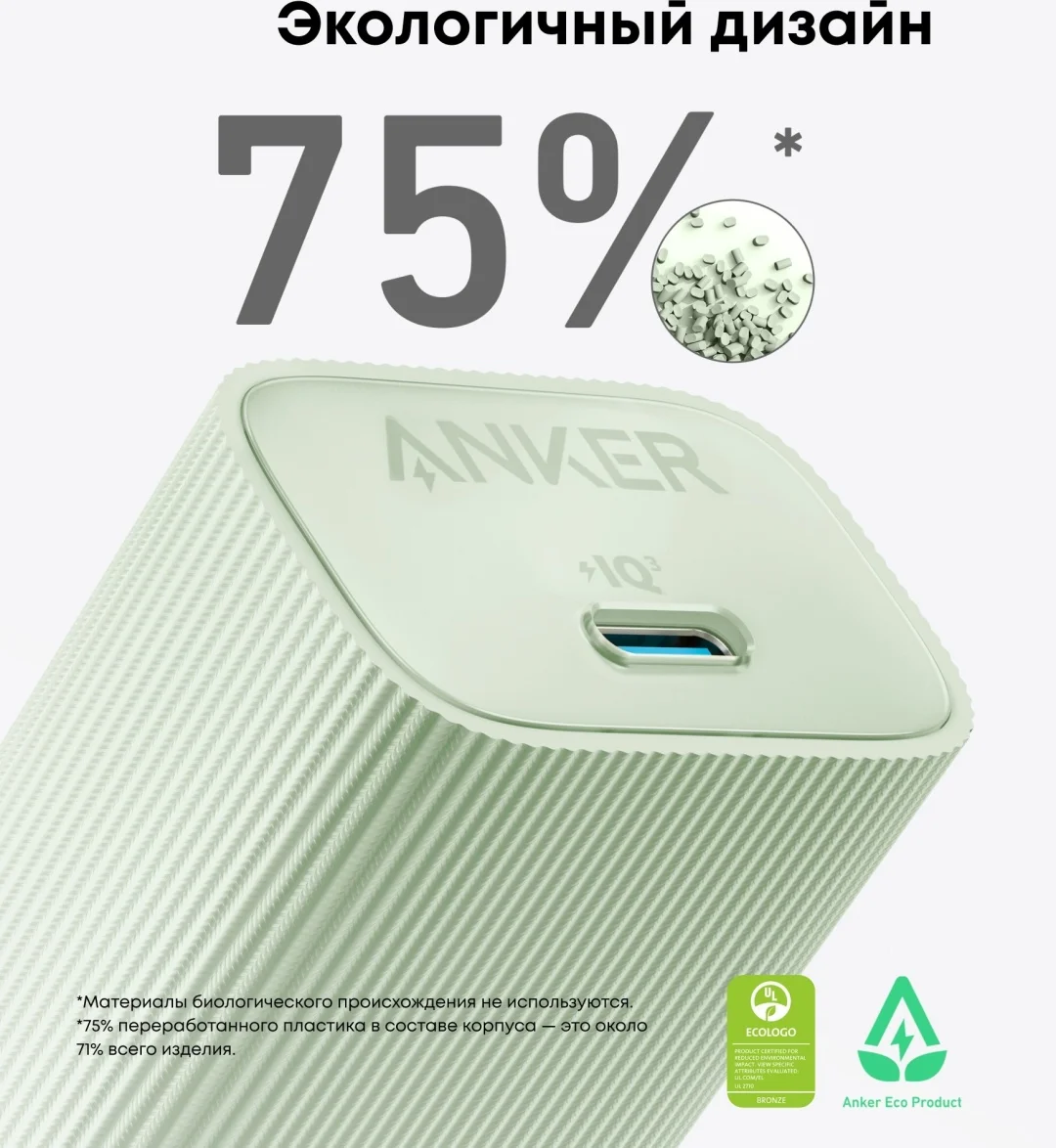 Адаптер питания Anker 511 (Nano 4, 30W ) (A2337G61) Зеленый 5