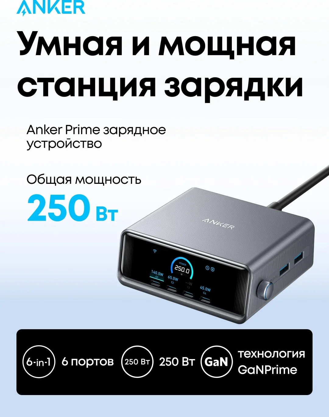 Адаптер питания Anker Prime Charger GaNPrime (A2345341)