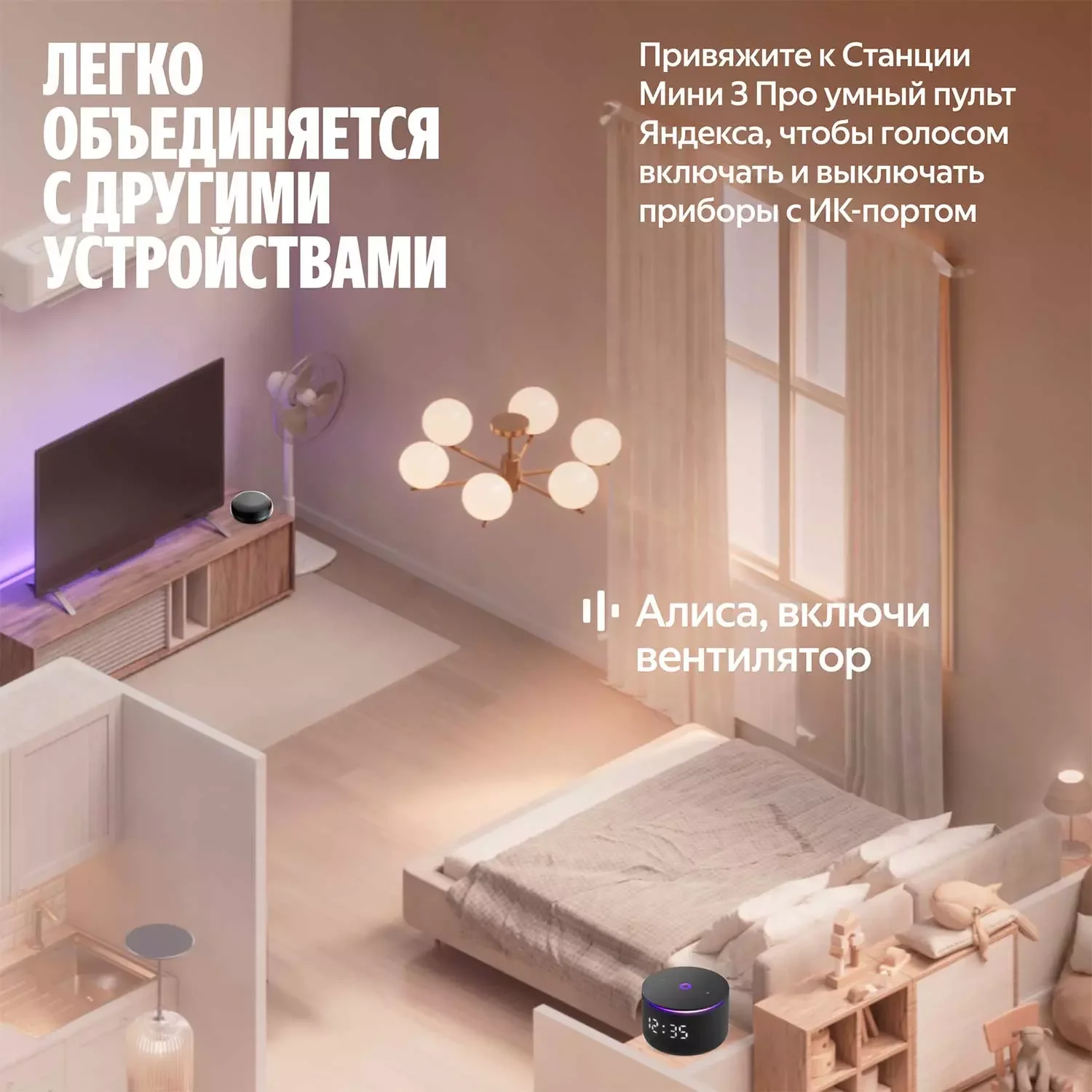 Яндекс Станция Мини 3 Про, модель YNDX-00059 Черный+Сертификат 12 месяцев 12