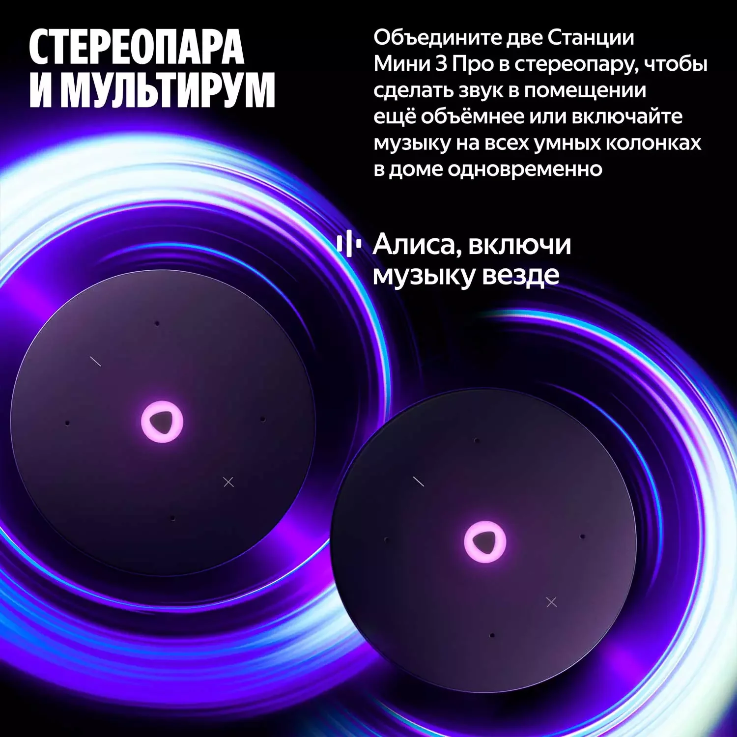 Яндекс Станция Мини 3 Про, модель YNDX-00059 Черный+Сертификат 24 месяцев 9