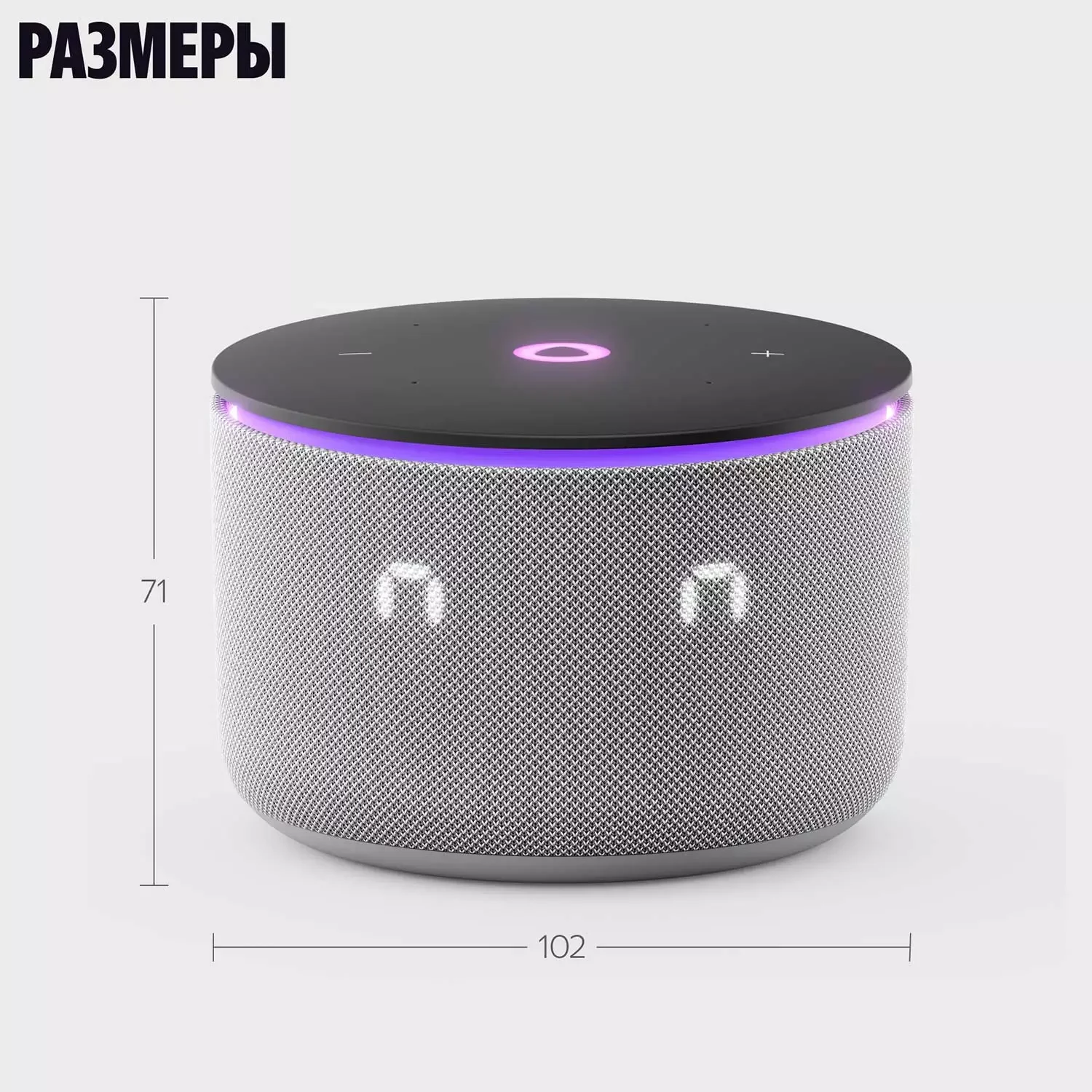 Яндекс Станция Мини 3 Про, модель YNDX-00059 Серый+Сертификат 12 месяцев 15