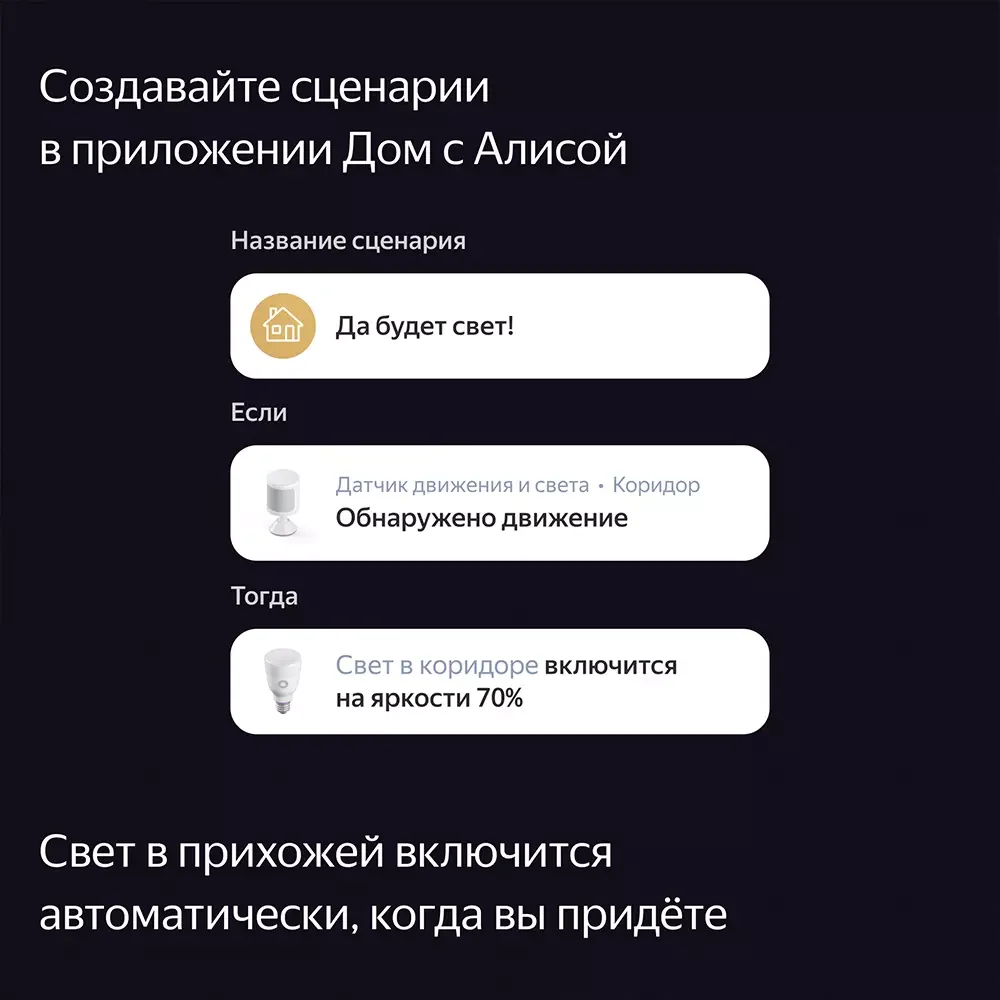 Датчик движения и освещения, Яндекс, YNDX-00522 с Zigbee, 3 Вт,
2400 – 2483,5 МГц, CR2450, Экосистема Яндекс, белый (1 год) 7