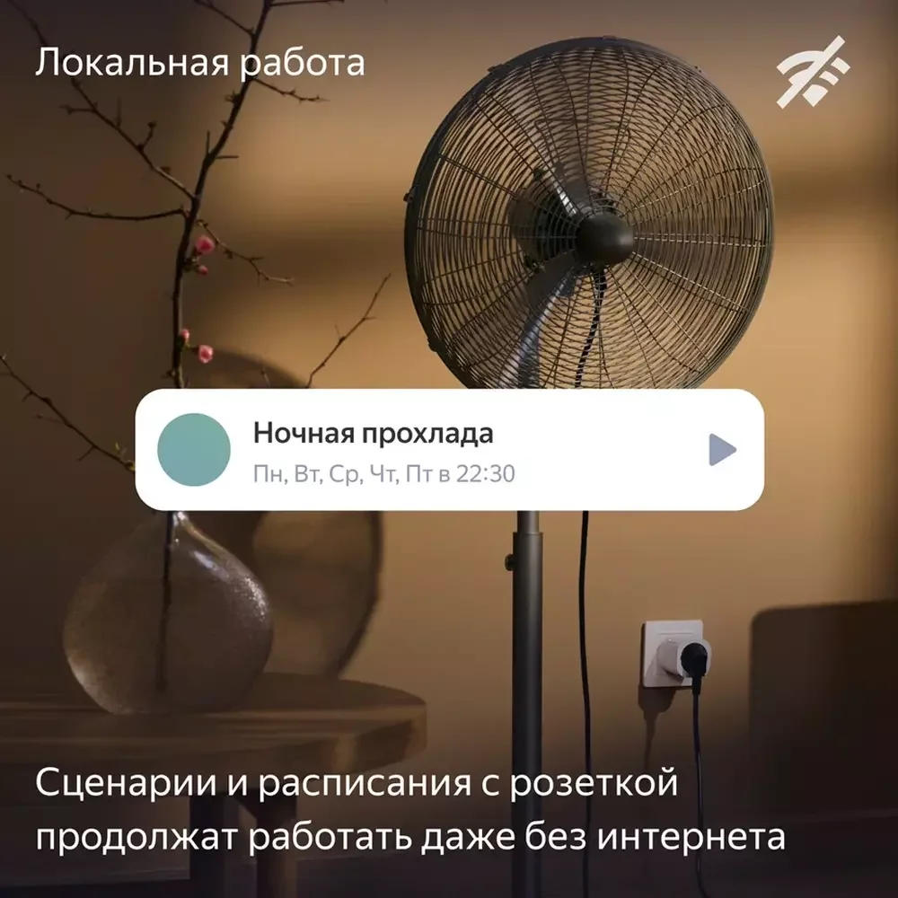 Умная розетка, Яндекс, YNDX-00540BLK, 220-240 Вт, 50 Гц, Wi-Fi(2,4
ГГц), Bluetooth 5.0, Экосистема Яндекс, черная (1 год) 13
