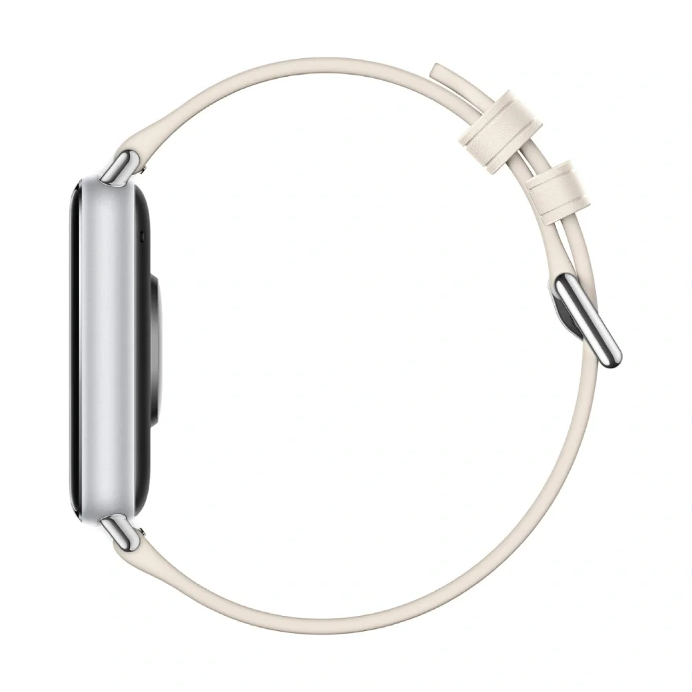 Кожаный сменный браслет Xiaomi Leather Quick Release Strap Cream white 3