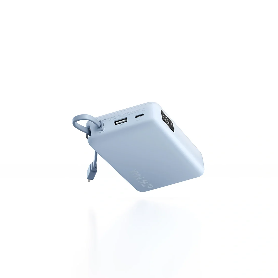 Портативный внешний аккумулятор Xiaomi 67W Power Bank 20000 (Integrated Cable) Ice Blue 3