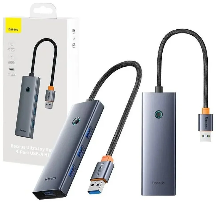 Концентратор Baseus UltraJoy Series 4-Port Space Grey (B0005280B811-10) 7