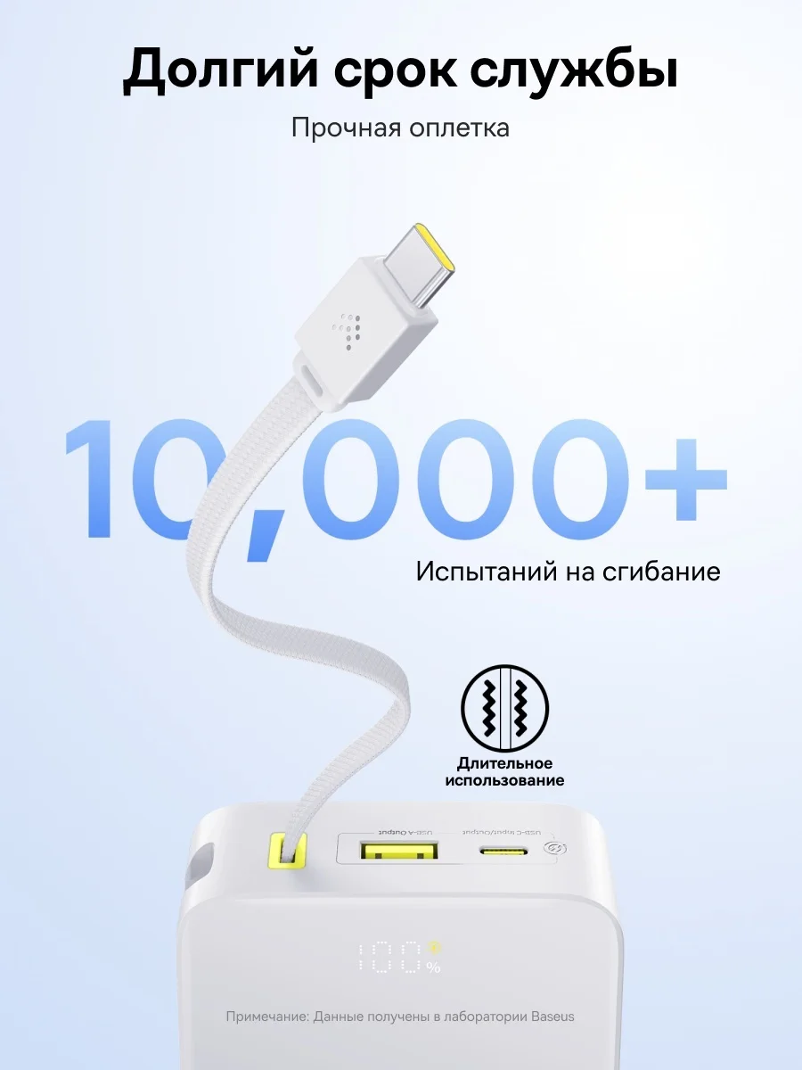 Портативный внешний аккумулятор Baseus EnerFill FC51 Bipow2 Pro 20000mAh 22.5W White (E0027700) 5