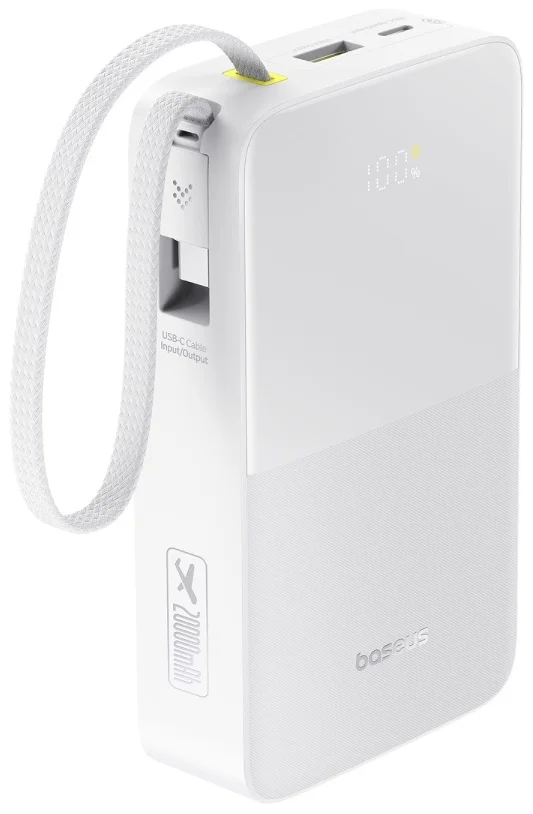 Портативный внешний аккумулятор Baseus EnerFill FC51 Bipow2 Pro 20000mAh 22.5W White (E0027700) 8
