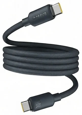 Интерфейсный кабель Baseus Foamed Silicone Pro Magnetic USB-C to USB-C 100W Black 1m (E0426D00) 2
