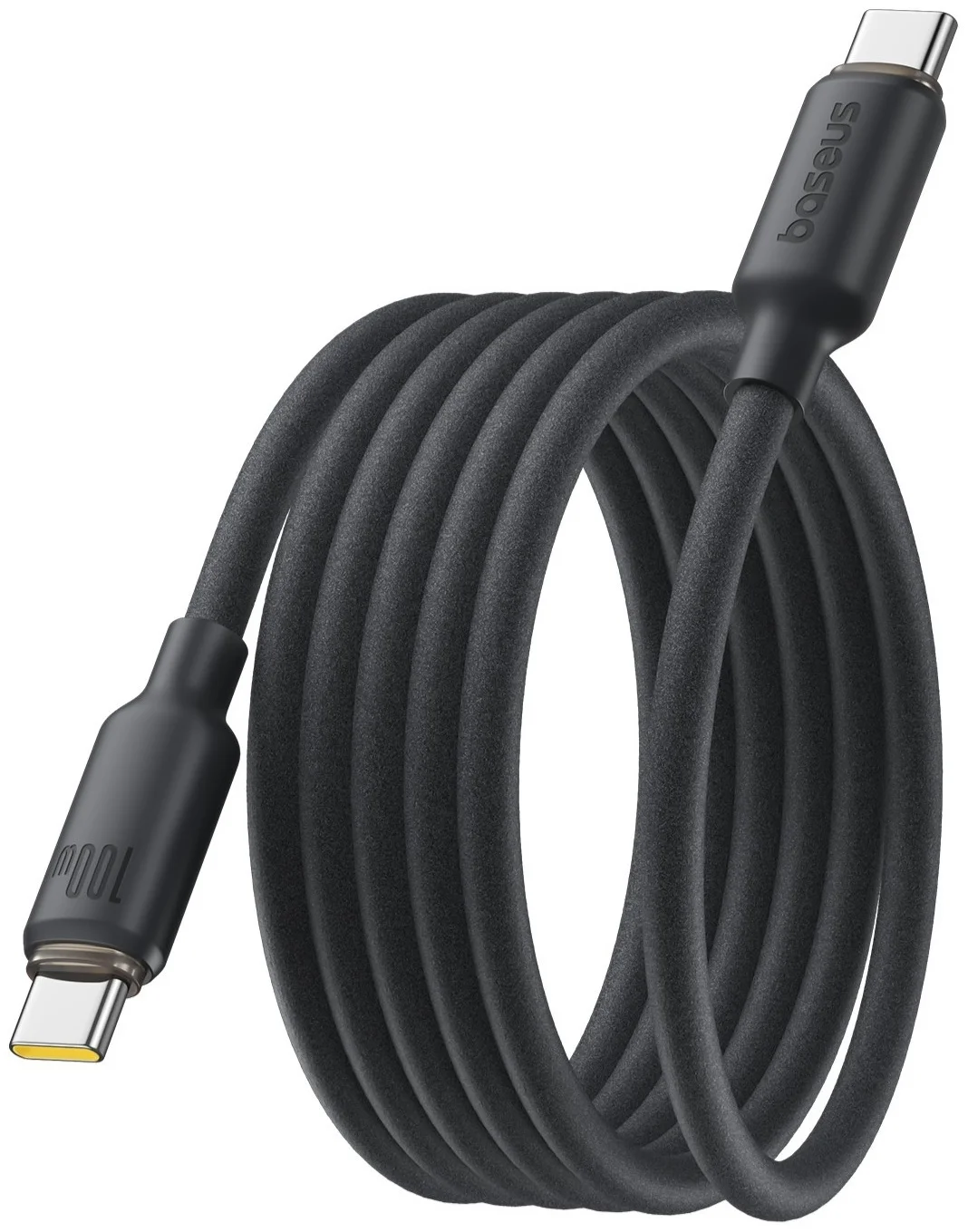 Интерфейсный кабель Baseus Foamed Silicone Pro Magnetic USB-C to USB-C 100W Black 1m (E0426D00) 4