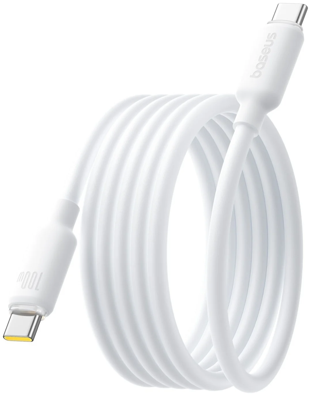 Интерфейсный кабель Baseus Foamed Silicone Pro Magnetic USB-C to USB-C 100W White 1m (E0426D01) 2