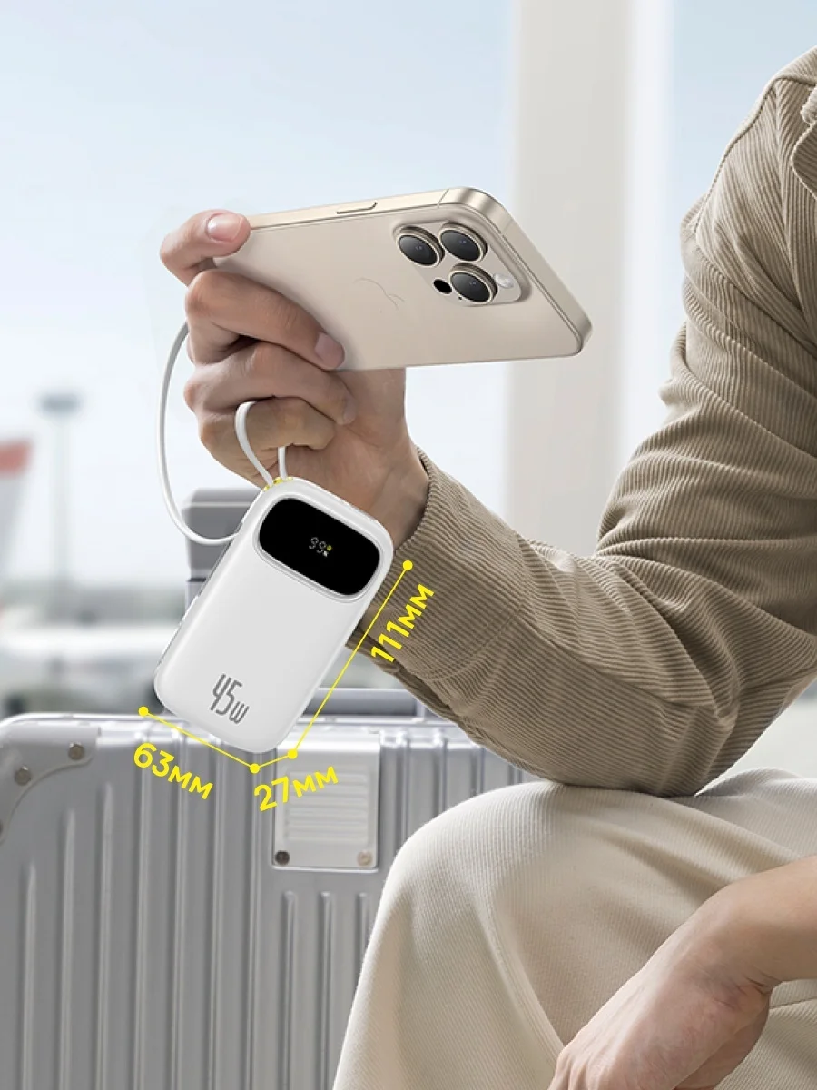 Портативный внешний аккумулятор Baseus EnerFill FC31 10000mAh 45W White (P10082102213-00) 8