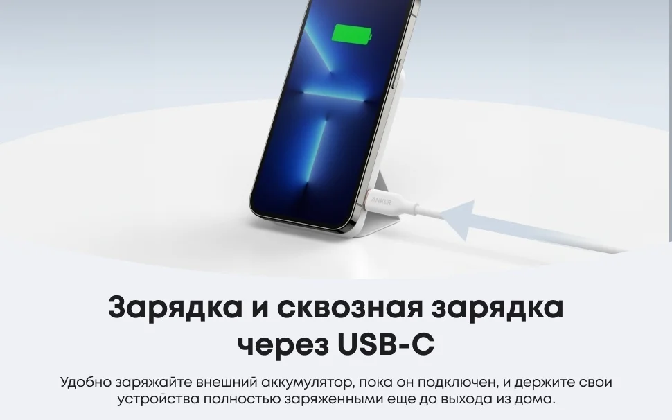 Портативный внешний аккумулятор Anker MagGo 662 (A1614H23) Белый 4