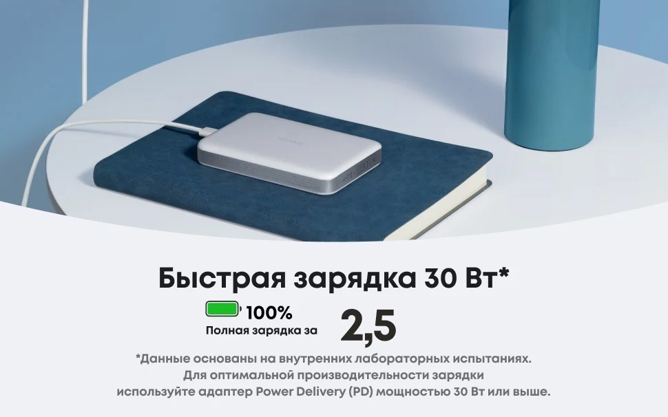 Портативный внешний аккумулятор Anker MagGo 10000mAh (A1664H21) Белый 7