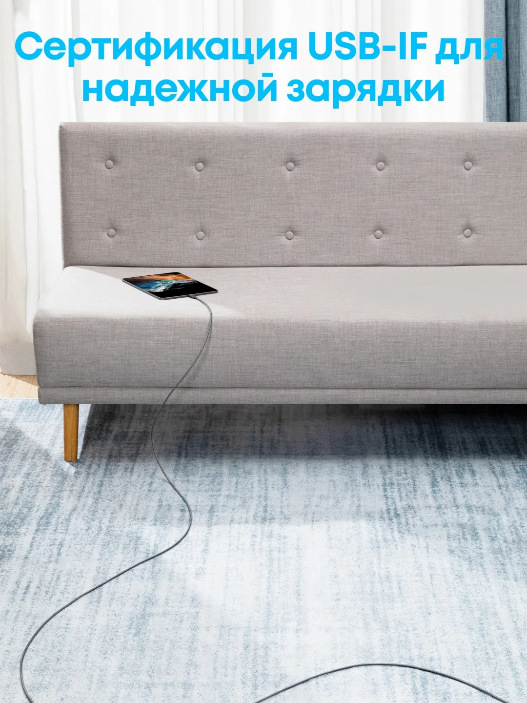 Интерфейсный кабель Anker 322 USB-C to USB-C Cable 1м (A81F5G11) Черный 6