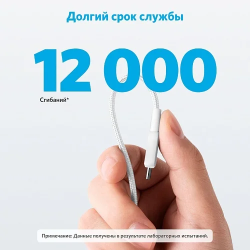 Интерфейсный кабель Anker 322 USB-C to USB-C Cable 2М (A81F6G21) Белый 2