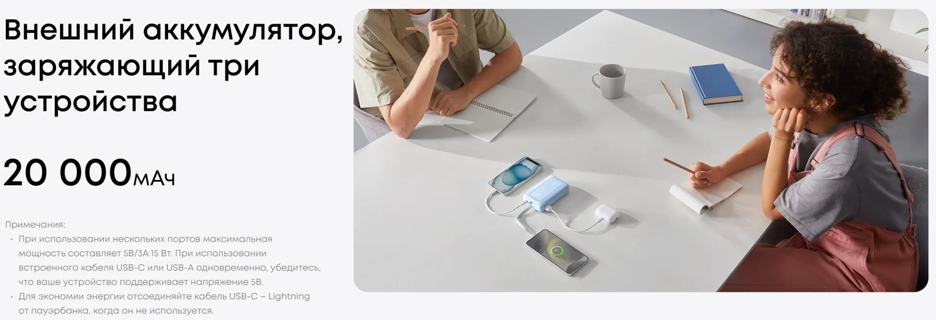 Портативный внешний аккумулятор Anker 20000mAh (A1689H11) Черный 3