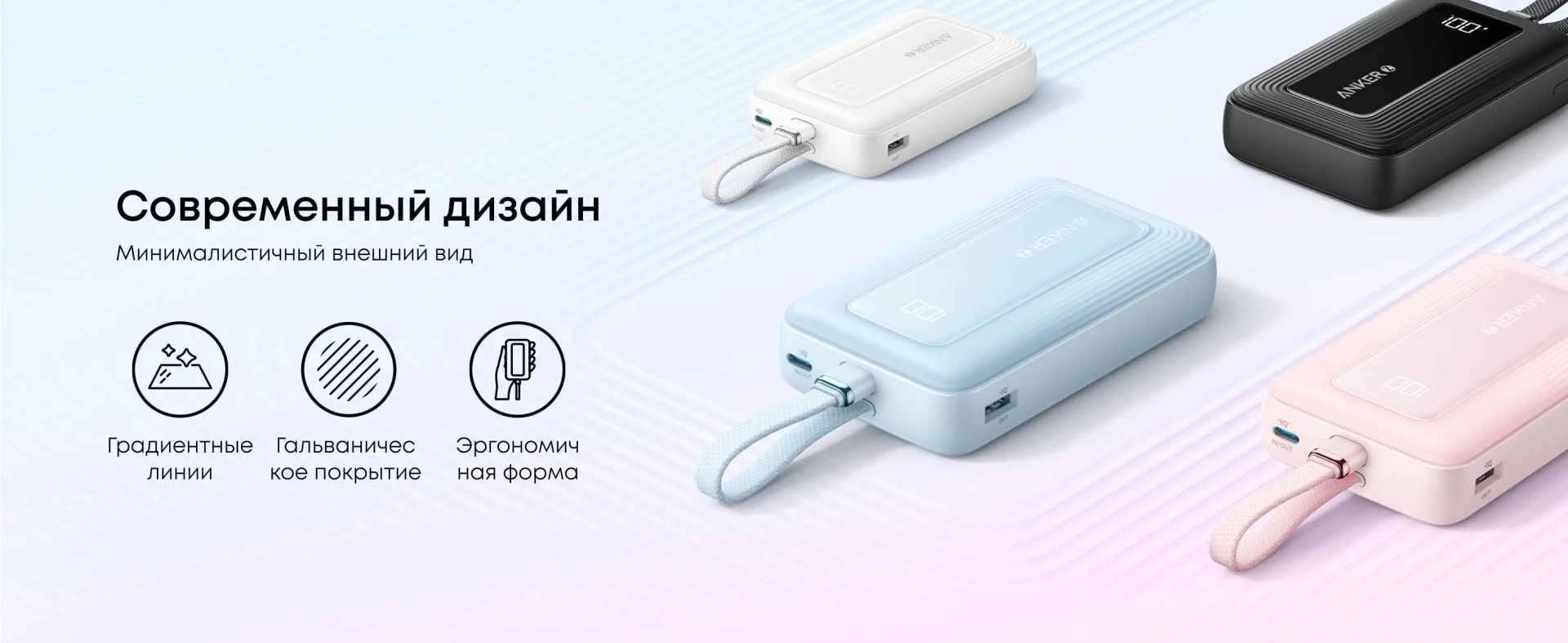 Портативный внешний аккумулятор Anker 20000mAh (A1689H21) Белый 6