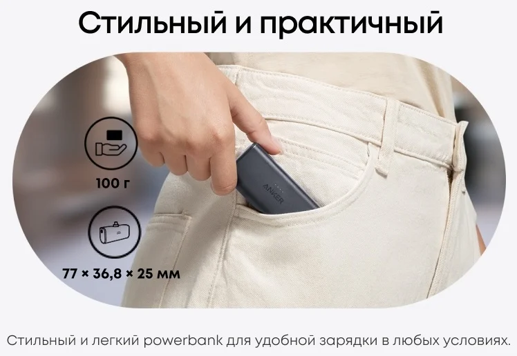 Портативный внешний аккумулятор Anker 5000mAh (A1653H11) Черный 8