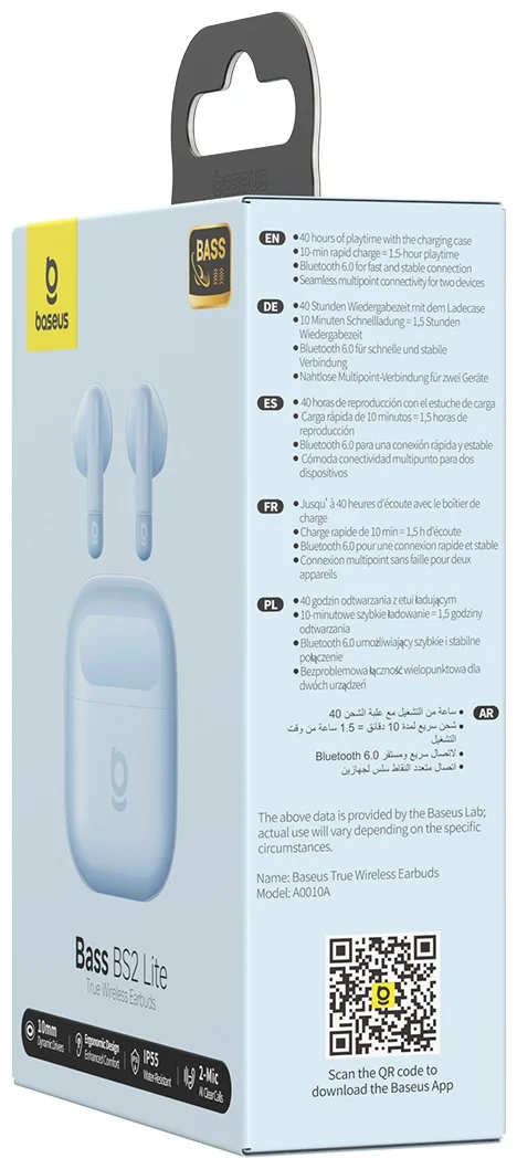 Наушники Baseus Bass BS2 Lite Earbuds Galaxy Blue (A0010A05) 6