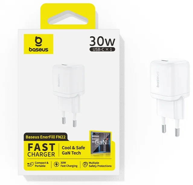 Адаптер питания Baseus FN22 1C 30W EU Moon White (E0123101) 4
