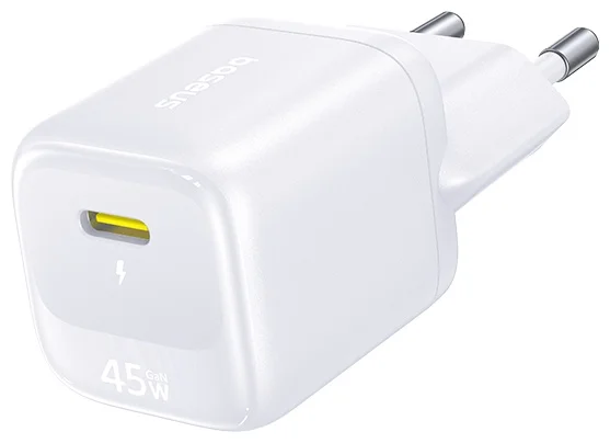 Адаптер питания Baseus FN22 1C 45W EU Moon White (E0123301) 3