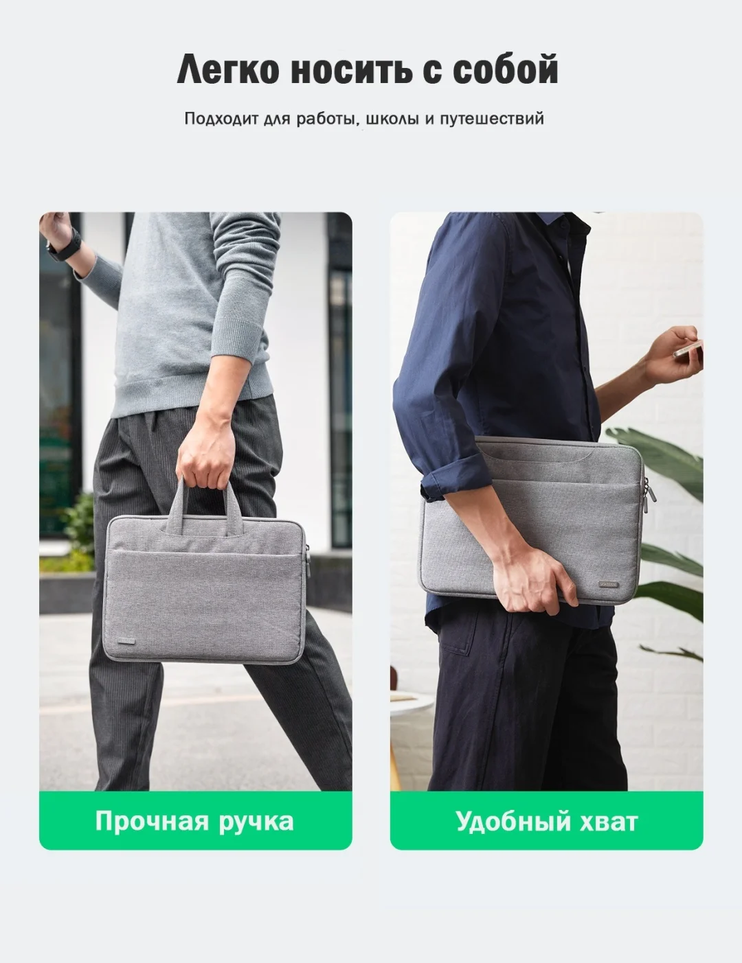 Сумка для ноутбука UGREEN LP437 Laptop Bag 15"-15.9" (Gray), 30325 3