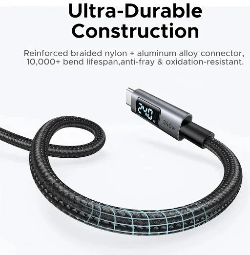 Зарядный кабель Ugreen L531 USB-C to USB-C PD Fast Charging  Cable 240W Max 3m, 65868 7
